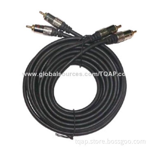 2*RCA plugs to 2*RCA plugs video and audio cable
